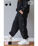 セール★1690円→1490円 裏毛サイドハート刺繍ジョガーパンツ キッズ メール便不可