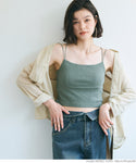 外で着られるブラトップス OUT BRA キャミソール レディース クロップド丈 背中クロス インナー 肩紐 GC メール便不可 24ss coca コカ
