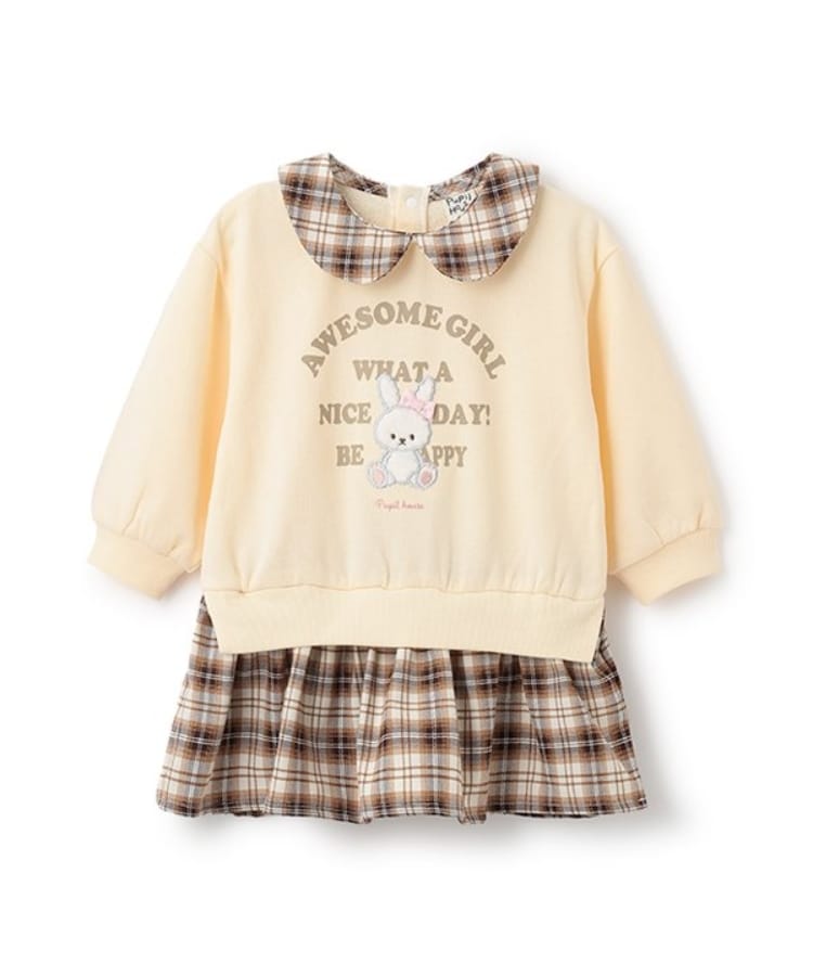 ピューピルハウス(Pupil House)のドッキングワンピース アイボリー(104)