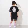 エックスガール ステージス(X-girl STAGES)のグラフィティロゴメッシュ切替Tワンピース1